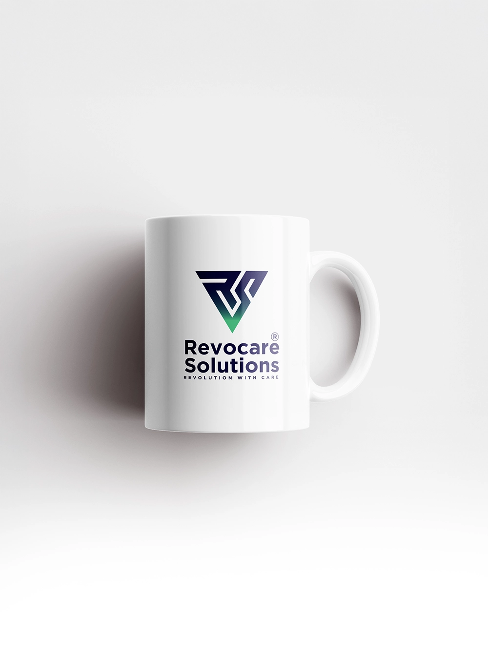 Modern branding design for Revocare Solutions, featuring a minimalist RS monogram logo, blue-green corporate color palette, and clean business stationery created by Das Design Studio.
