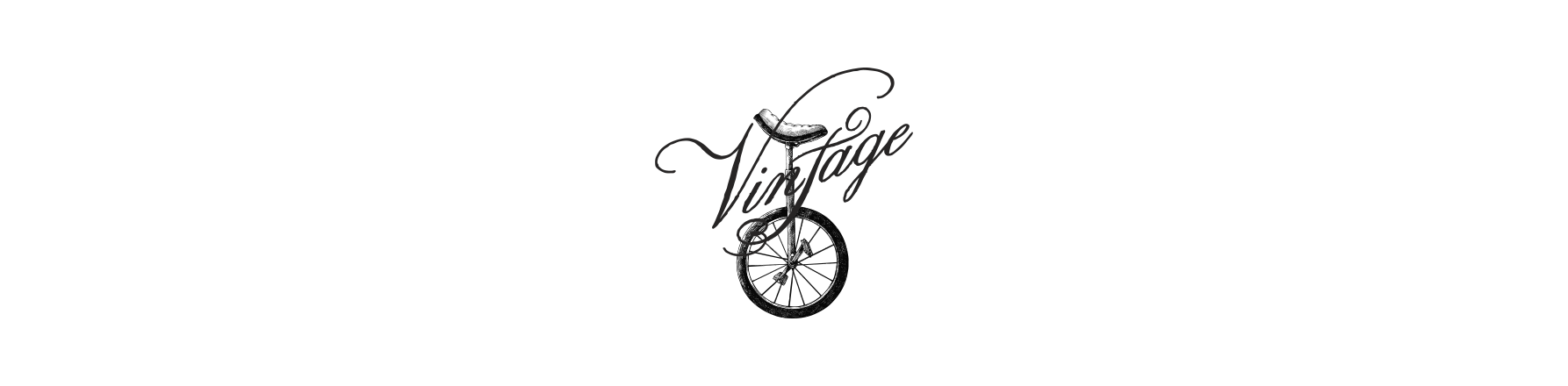 vintage hand-drawn unicycle with decorative script typography illustrating brand identity as a unique and valuable business asset